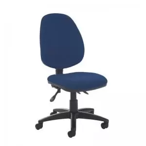 image of Jota high back asynchro operators chair with no arms - Costa Blue