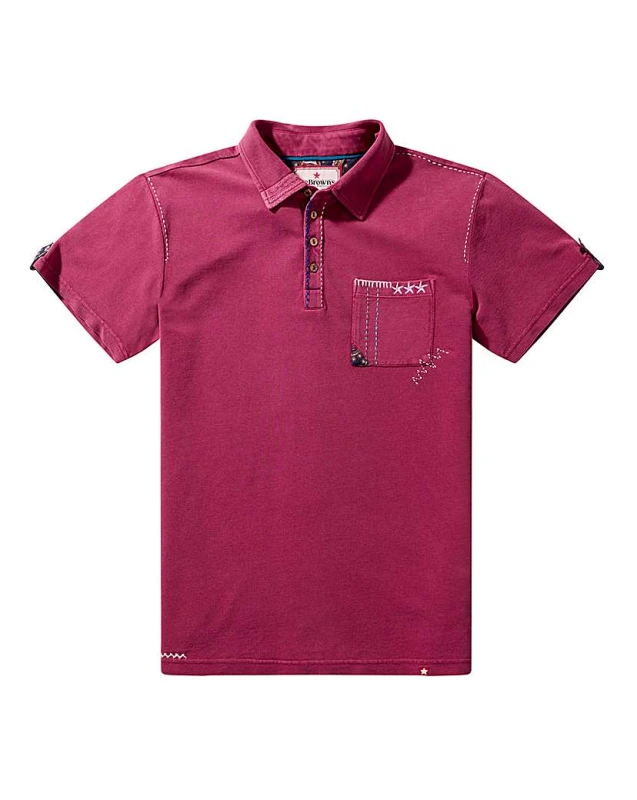 Image of Joe Browns Joe Browns Full Of Detail Polo Dark Pink - Joe Browns - Size: XL45/47 Dark Pink Male XL45/47 JB27404