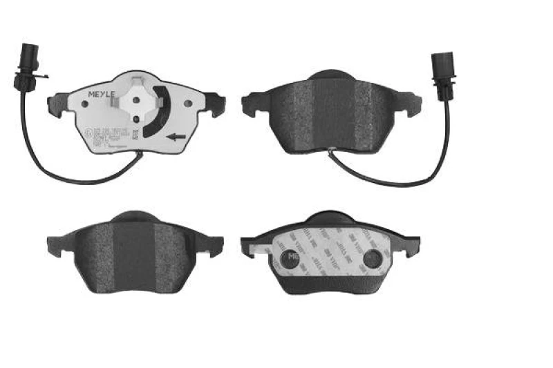 Image of MEYLE 025 230 1820/PD Brake pad set Front Axle, incl. wear warning contact, MEYLE-PD Quality, with anti-squeak plate Brake Pad Set,disc brake (402)