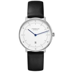 image of Sternglas S01-ND01-KL05 Women&apos;s Naos XS Black Leather Strap Wrist