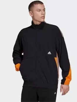 Image of adidas TRVL Ventilation Track Top, Blue Size XS Men