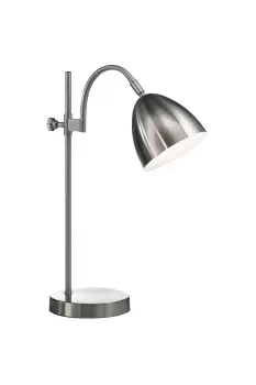 image of Lighting and Interiors Group The Lighting and Interiors Brushed Chrome Seb Table Lamp