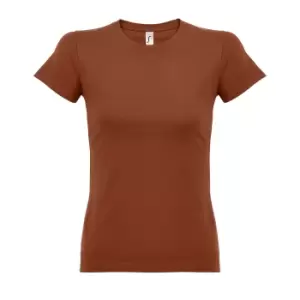 Image of SOLS Womens/Ladies Imperial Heavy Short Sleeve T-Shirt (M) (Terracotta)