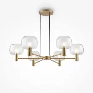 Image of Maytoni Vision Modern 6 Light Multi Arm Floor Lamp Gold E14