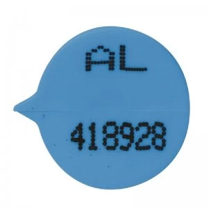 image of GoSecure Numbered Round Seal Blue (Pack of 500)