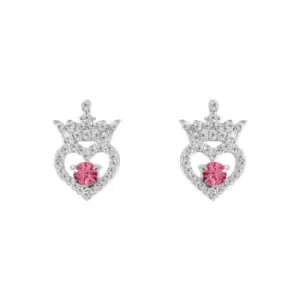 Disney Princess Sterling Silver Birthstone Crown Earrings ? October E906315ROCTL