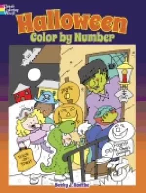 Image of halloween color by number