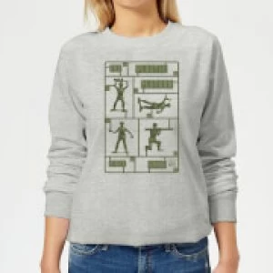 Toy Story Plastic Platoon Womens Sweatshirt - Grey - XS