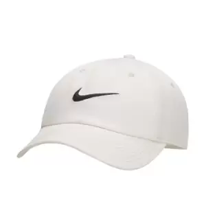 Image of nike NSW CLUB UNSTRUCTURED SWOOSH CAP, LIGHT BONE/BLACK