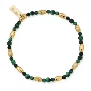 Image of Gold Alternative Rice Malachite Bracelet GBMLRCO