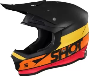 image of Shot Furious Story Motocross Helmet, black-orange Size M black-orange, Size M