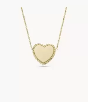 Image of Fossil Women Drew Gold-Tone Stainless Steel Station Necklace