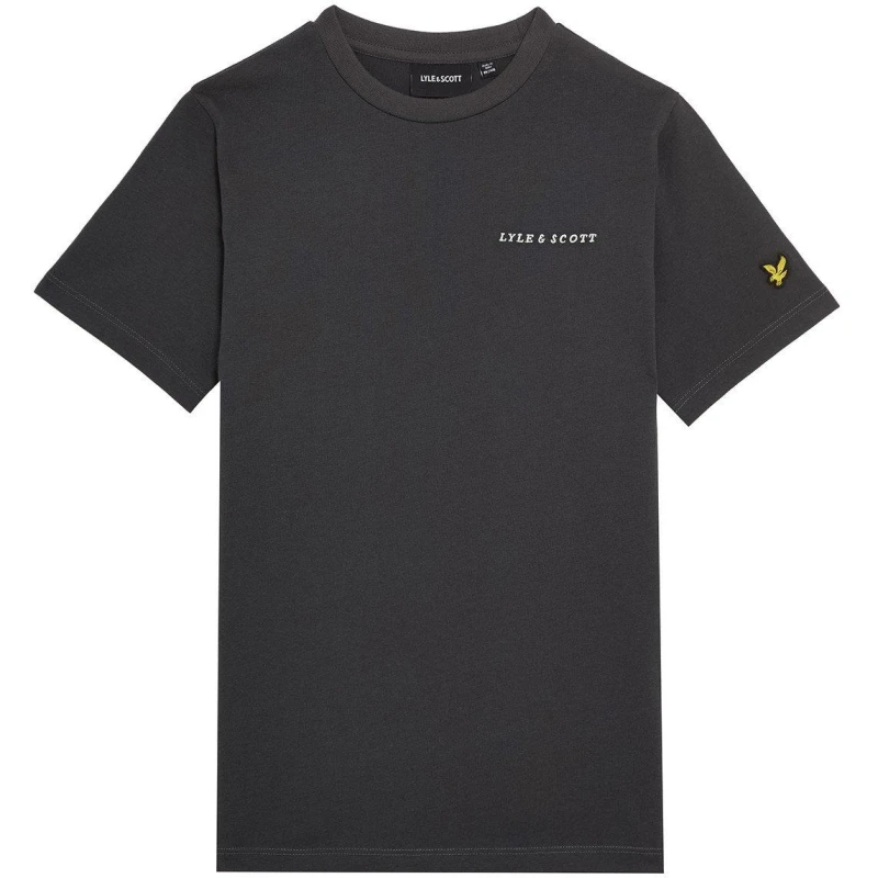 Image of Lyle and Scott Lyle Script T-Shirt Jn44 Regular Fit T-Shirts 3-4Y Grey 59995502105