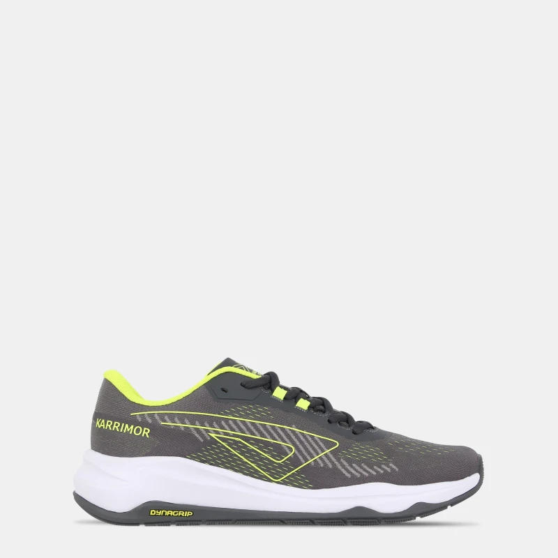 Image of Karrimor Tempo Running Trainers Mens Grey/Lime male 7 (41)