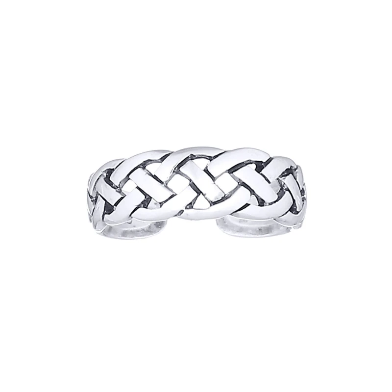 Image of Jewelco London Silver Celtic Knot Toe Ring - ATR002 Silver female