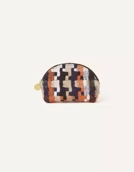 image of Accessorize Womens Dogtooth Crescent Coin Purse