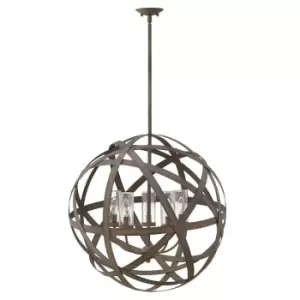 Image of Outdoor IP44 5 Bulb Chandelier LIght Vintage Iron LED E14 40W
