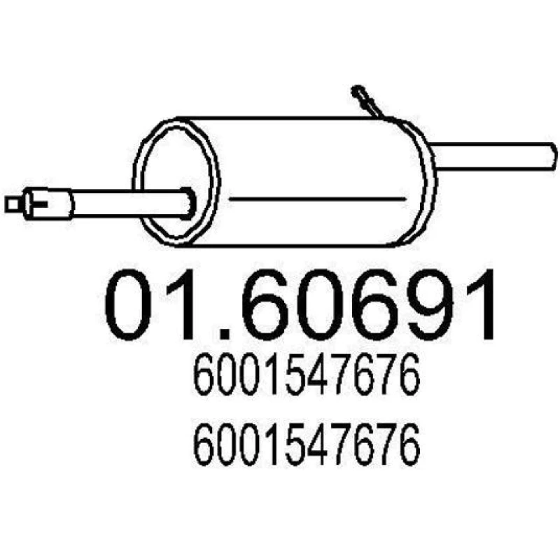 Image of MTS 01.60691 Rear silencer End Silencer (3437)