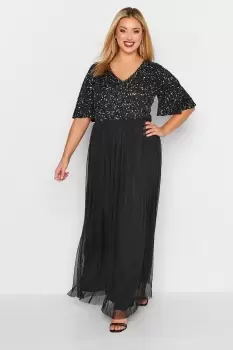 Image of Hand Embellished Sequin Maxi Dress