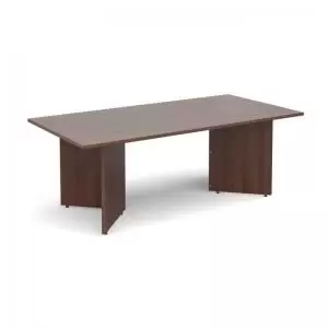 image of Arrow head leg rectangular boardroom table 2000mm x 1000mm - walnut