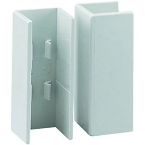 Image of Wickes Mini Trunking Coupler - White 16 x 16mm Pack of 2