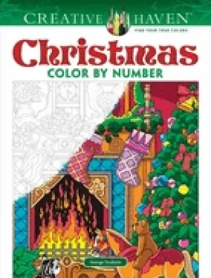 Image of creative haven christmas color by number