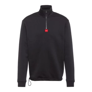 image of Hugo Boss Durty Quarter Zip Sweatshirt Black Size L Men