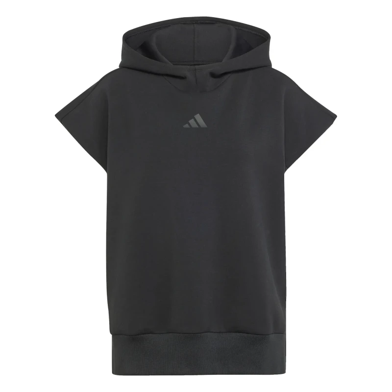 Image of Adidas Womens sleeveless hooded sweatshirt adidas Soft Lux Noir Female S