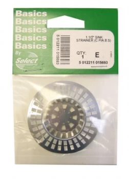 Select Hardware Sink Strainer Chrome 1 1/2" 1 Pack