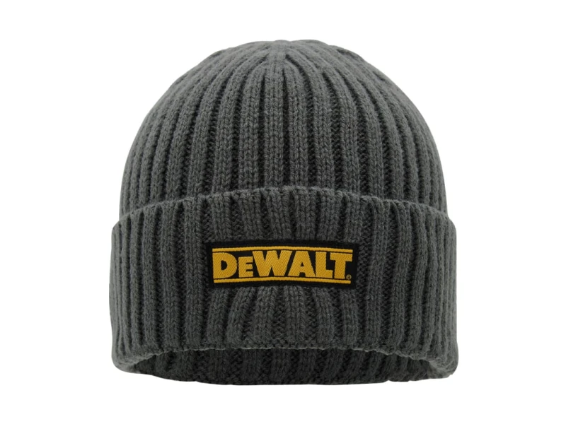 Image of DEWALT Power Tools Indianapolis Grey Knitted Beanie Hat INDIANAPOLIS