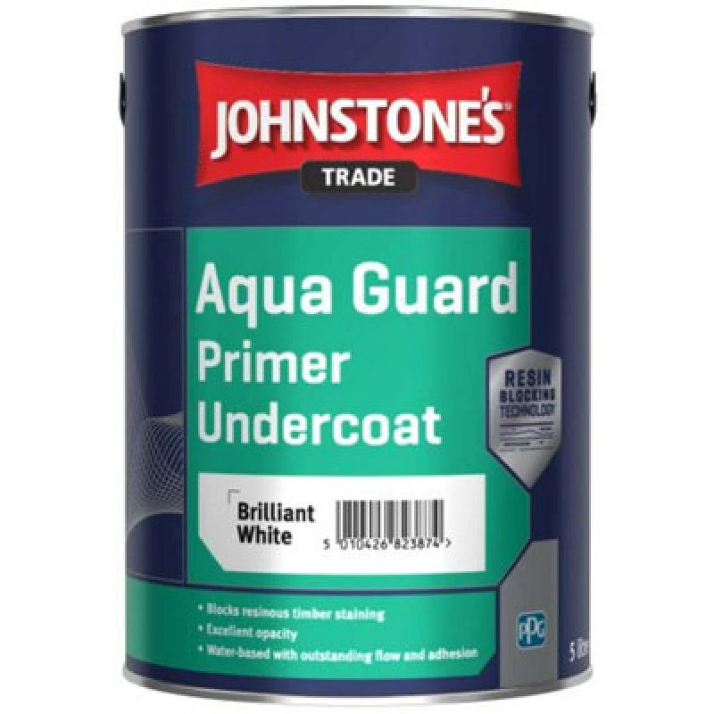 Image of Johnstone's Trade Aqua Guard Primer Undercoat Brilliant White 1L