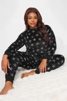 image of Printed Velvet Lounge Set