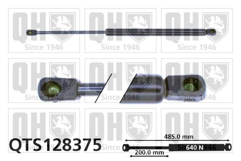Image of QUINTON HAZELL Tailgate strut QUINTON HAZELL QTS128375