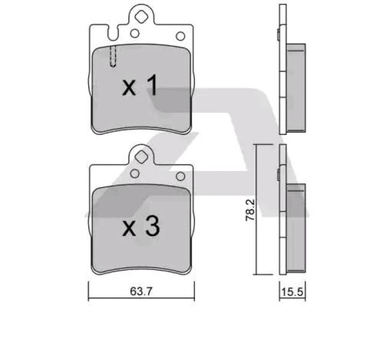 Image of AISIN Brake pad set AISIN BPMB-2003