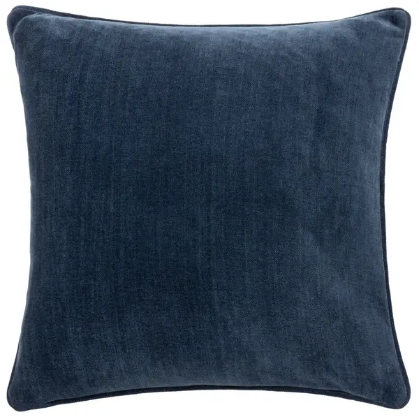 image of Heavy Chenille Cushion Navy, Navy / 50 x 50cm / Polyester Filled