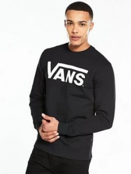 Image of Vans Classic Logo Crew Neck Sweat Black Size L Men