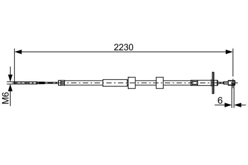 Image of Bosch 1 987 482 500 Brake Cable 2230mm Cable,parking brake (124)