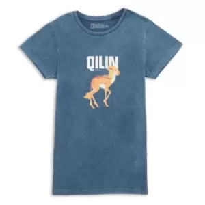 Image of Fantastic Beasts Qilin Kids T-Shirt - Navy Acid Wash - 11-12 Years