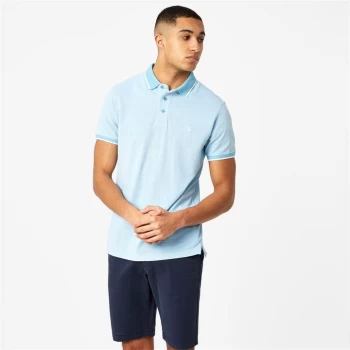 image of Jack Wills Edgeware Contrast Tipped Polo - Sky Blue