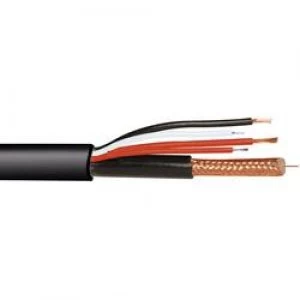 image of AV cable RG59 2 x 0.75 mm2 2 x 0.22 mm2 Black ABUS