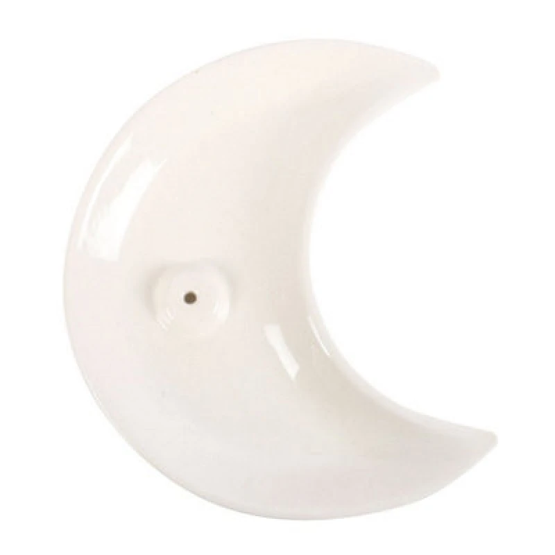 Image of Something Different Something Different Crescent Moon Incense Holder in White White One Size Unisex 5063574663694