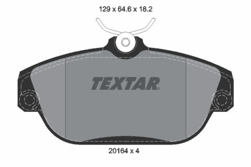 Image of Brake pad set TEXTAR 2016402