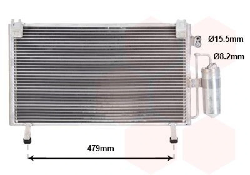 Image of VAN WEZEL Air conditioning condenser VAN WEZEL 36015700