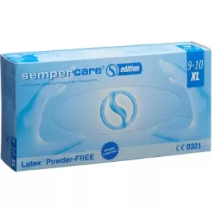 image of G823781739 Edition Latex Powder Free Gloves-White- XLarge-Box Of 90 - Sempercare