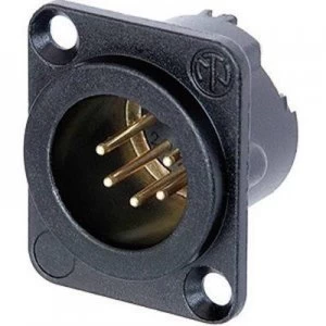 Image of XLR connector Sleeve plug straight pins Number of pins 5 Black Neutrik NC5MD LX B