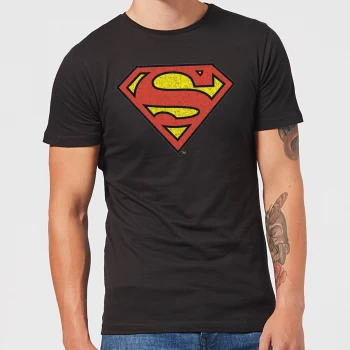 Image of Originals Official Superman Crackle Logo Mens T-Shirt - Black - 3XL - Black