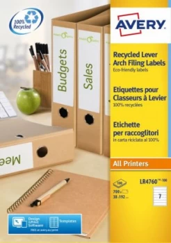 Image of Avery Recycled Filing Labels 7 Per Sheet 700 Labels