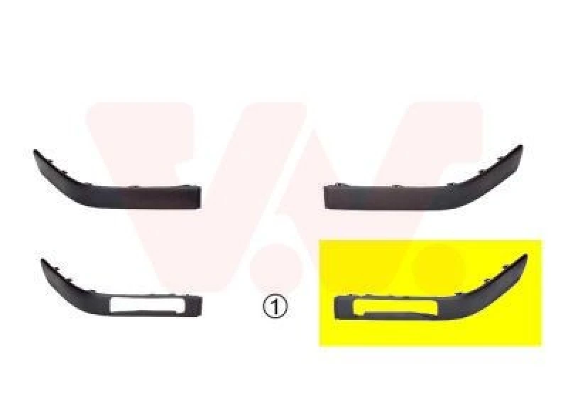 Image of VAN WEZEL Bumper cover VAN WEZEL 0322583