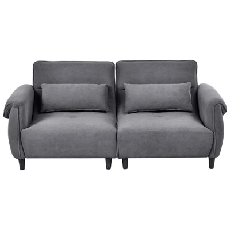 Image of Beliani Sofa 3 Seater Wetlan Fabric Dark Grey