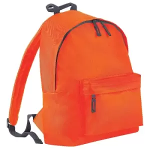 Image of Bagbase Fashion Backpack (18 Litres) (one Size, Orange/Graphite Grey)
